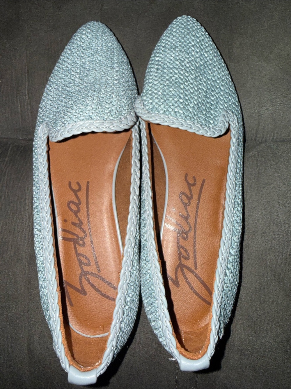Zodiac Light Blue Woven Pointed-Toe Flats